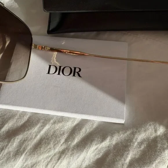 NWT DIOR - Sunglasses - DiorBlackSuit N1F - Gold Brown - Dior Eyewear - Picture 8 of 8